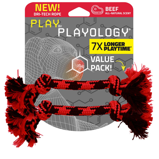 Play by  Dog Toys | Rope Dog Toy | Scented Toy Tug of War Rope 2-Pack, Small