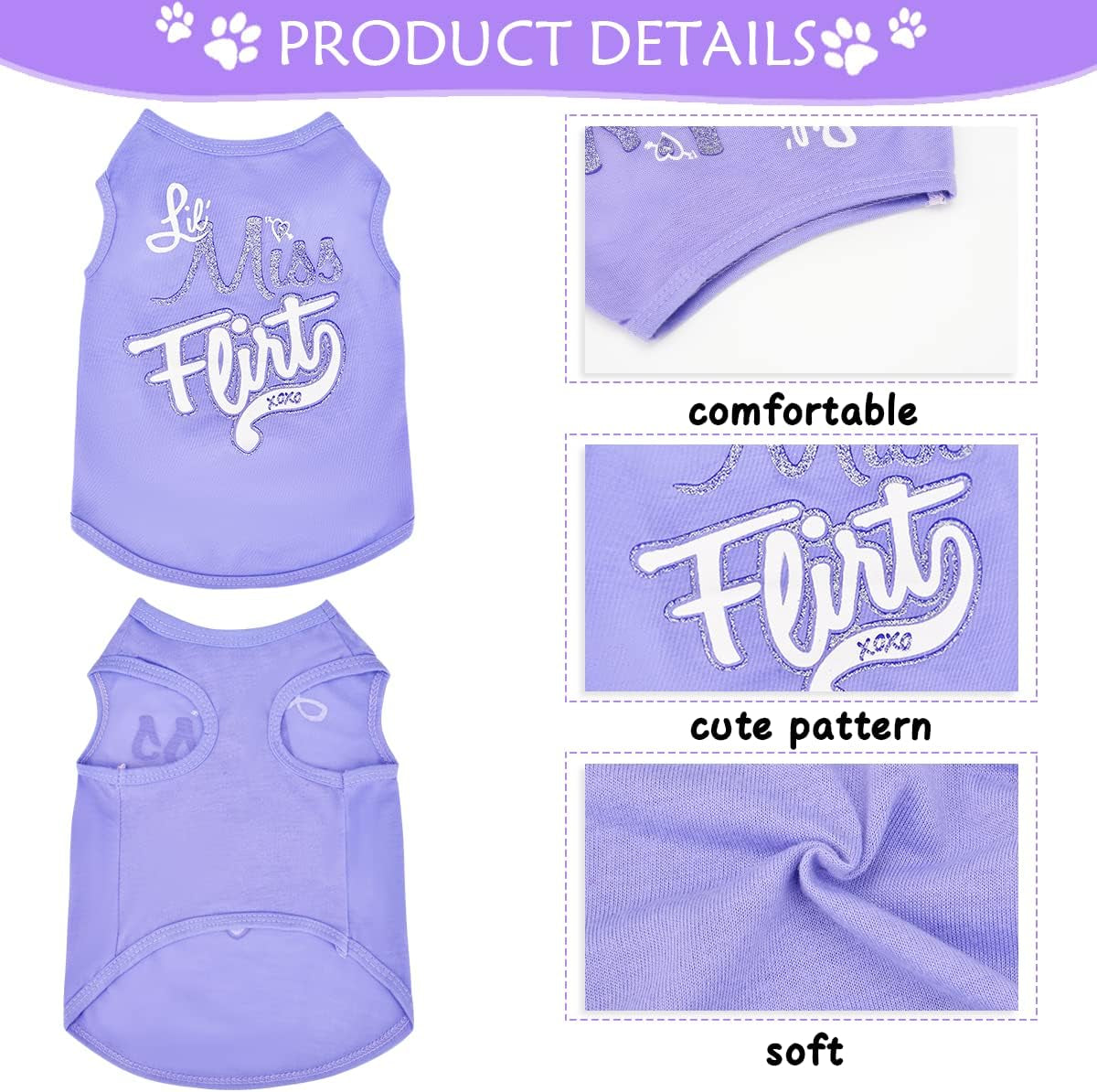 4 Pack Dog Clothes for Small Dogs Girl -  Xs Female Dog Clothes - Pet Puppy Shirts - Chiuahaha Outfit - Summer Fall Dog Costume - Doggie Cat Clothing for French Bulldog Yorkie Breed (XS)